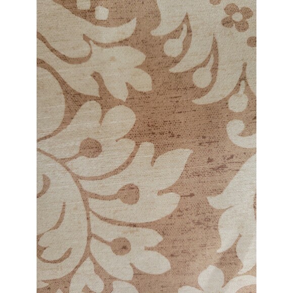 Royal Velvet TAN  Paisley Curtain Drape 2 Panels 54”x84” Rod Pocket or clip ring - Picture 7 of 7